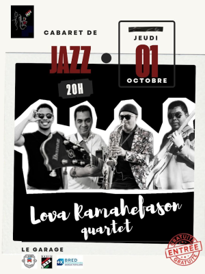 Cabaret de Jazz Lova Ramahefason quartet Le Garage Antsahavola