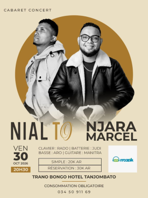 Njara Marcel & Nialy To en Showcase Trano Bongo Hotel Tanjombato