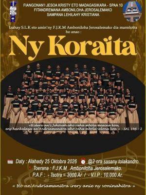 Ny Koraïta en Concert FJKM Amboniloha Jerosalemako