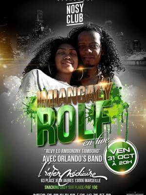 Imiangaly et Rolf Revy eo ambony tamboho avec Orlando's Band à l'Intermédiaire Marseille