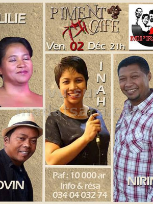 Inah‍, Lilie‍, Jovin‍ & Nirina en concert au Piment Café Behoririka‍