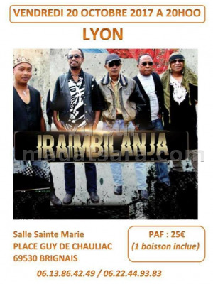 Iraimbilanja‍ en cabaret Salle Sainte Marie Brignais