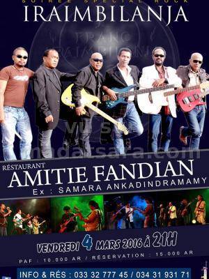 Iraimbilanja en concert au Restaurant Amitie Fandian