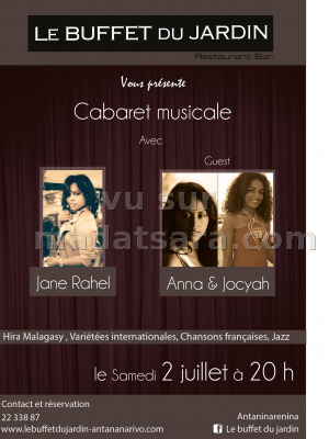 Jane Rachel, Anna & Jocyah - cabaret musical - Le Buffet du Jardin