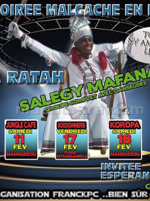 Janga Ratah‍ soirée malgache en live Plage mitsangamouji Boissonerie