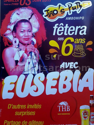 JAO'S PUB‍ fêtera ses 6 ans avec Eusebia‍