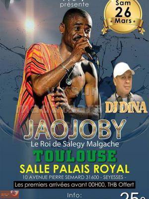 Jaojoby en concert à Toulouse Salle Palais Royal avec Dj Dina