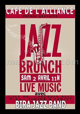Jazz Brunch Live music avec Bira Jazz Band au Café de l'Alliance
