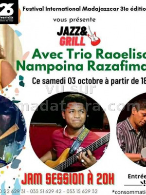 Jazz & Grill - avec Trio Raoelison‍ & Nampoina‍ Jam Session - Karibotel & Domaine Manerinerina Analakely‍