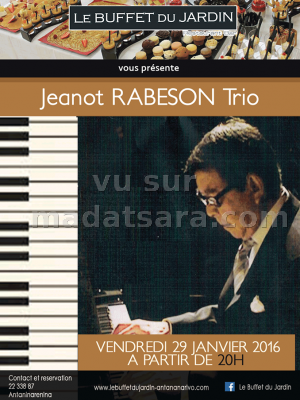 Jeanot Rabeson Trio en concert au Buffet du Jardin