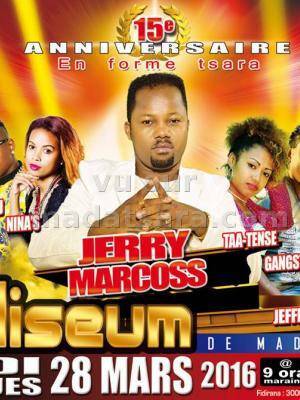 Jerry Marcoss au Coliseum avec Jazz MMC, Simonda, Big MJ, Nina's, Taa Tense, Gangstabab, Solangizia, Kougar, Jeffro Kolor