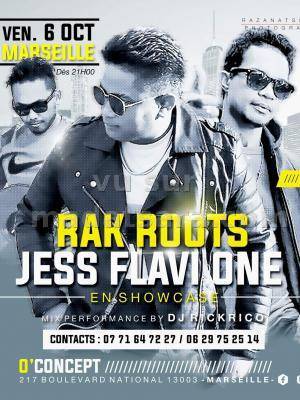 Jess Flavi One & Rak Roots en show case O'Concept Marseille