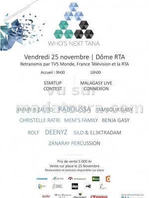 Jimmy B Zaoto‍ ‍, Raboussa‍, Tambour Gasy‍, Christelle Ratri‍  ‍ Mem's Akademia‍, Benja Gasy‍, Rolf‍, Deenyz‍, Silo‍ & El3ktradam, Zanaray‍ percussion au Dome RTA‍ - Who's next Tana