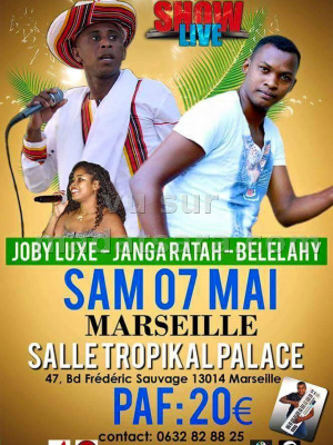 Joby Luxe, Janga Ratah & Belelahy - concert à la Salle Tropikal Palace Marseille