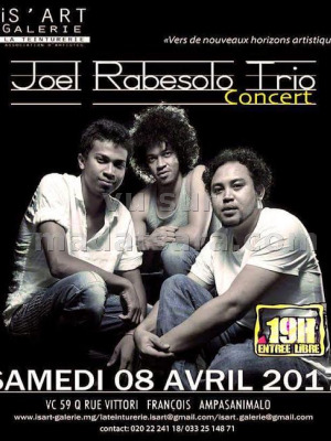 Joel Rabesolo‍ trio en concert - Is'Art Galerie‍