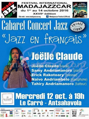 Joelle Claude‍ cabaret concert Jazz "Jazz en français" Carré Antsahavola‍