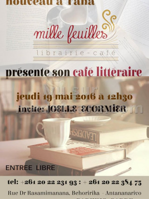 Joelle Ecormier - invitée du Café littéraire au Mille Feuilles