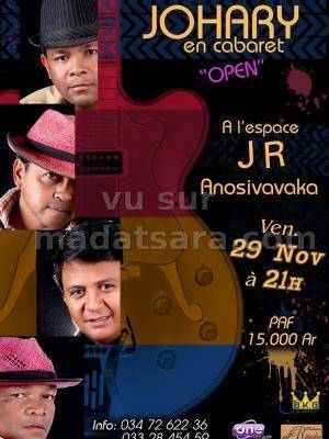 Johary en cabaret Open à l'espace JR Anosivavaka