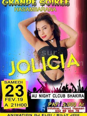 Jolicia grande soirée hasambarana Shakira Night Club Mahajanga
