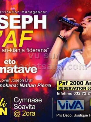 Joseph d'AF‍ en concert Gymnase Soavita Toamasina‍