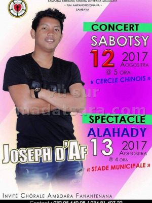 Joseph d'AF‍ en concert Terrain cercle Chinois Sambava‍ Stade Municipal Sambava‍