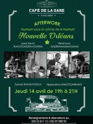 Josia Kevin Rakotondravohitra, Henintsoa Andriamasimanana, Sanda Ranaivosoa, Njakanirina Rakotonirainy - Afterwork sous le rythme de la nouvelle Orléans - Café de la Gare