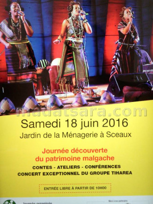Journée de découverte du patrimoine malgache - concert exceptionnel du groupe Tiharea - jardin de la ménagerie Sceaux