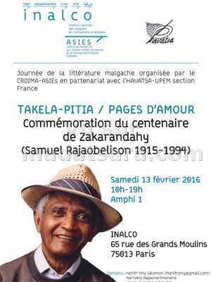 Journée de la littérature malgache organisée par le CROIMA-ASIES en partenariat avec l’HAVATSA-UPEM - Inalco