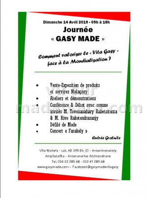 Journée "Gasy Made" - Villa Mahefa Antanimenakely Ampitatafika