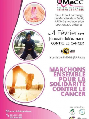 Journée mondiale contre le cancer - marchons ensemble pour la solidarité contre le cancer