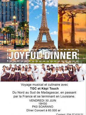 Joyful dinner avec TGC (Tana Gospel Choir)‍ & Képi Touch - Casc PK Zero Soarano (Madarail)‍