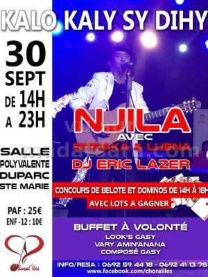 Kalo kaly sy dihy avec Njila Salle des fêtes de la Mare Saint Marie