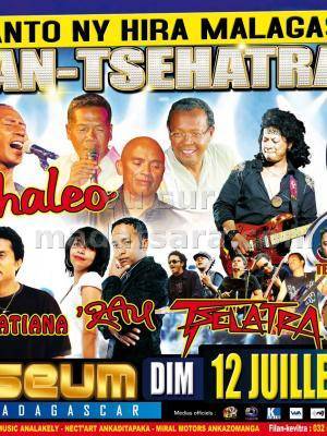Kanto ny hira malagasy an-tsehatra au Coliseum : Mahaleo, Lôla, Nakatiana, 'Zay, Tselatra, Tempo Gaigy, Jazz Mmc, Kougar, Tif a Tif, Martiora Freedom, Hery Njila, Zandry Gasy