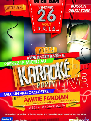 Karaoké Party live au restaurant Amitié Fandian