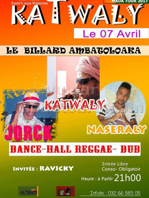 Katwaly - Le Billard Bar Ambatoloaka ‍ avec Jorck, Naseraly et Katwaly