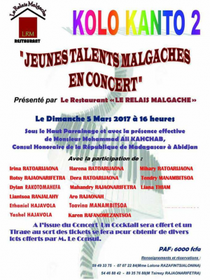 Kolo Kanto 2 Le Relais Malgache Abidjan‍  Jeunes talents malgaches en concert