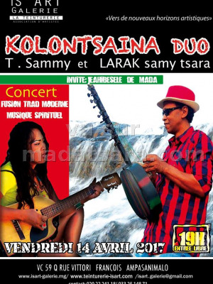 Kolotsaina duo avec Tarika Sammy‍ & Larak Samy Tsara Is'Art Galerie‍