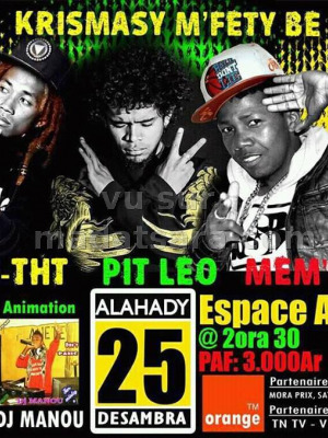 Krismasy m'fety be avec Farao‍, Pit Leo‍ & Mem's Family‍ - Espace Andry‍
