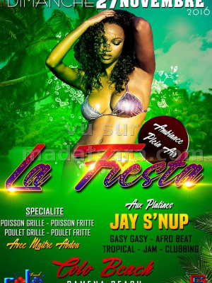 La Fiesta ambiance plein air au Colo Beach Ramena‍ avec Jay S'Nup‍