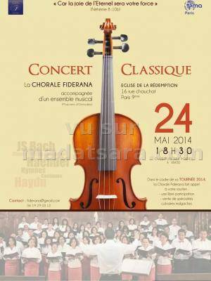 La chorale Fiderana accompagnée d'un ensemble musical - Concert Classique à l'Eglise de la Rédemp