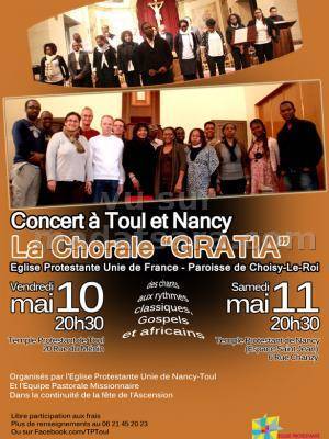 Des chants aux rythmes classiques, Gospels et africains
Organisés par l'Eglise Protestante Unie de