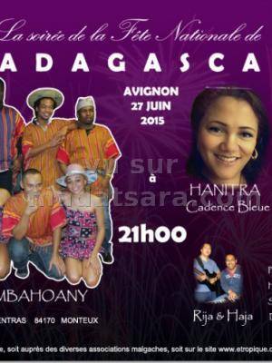 La soirée de la fête nationale de Madagascar à Avignon avec le Groupe Lambahoany, Hanitra et Stéphanie