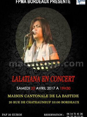 Lalatiana‍ en cpncert - Maison cantonale de la Bastide Bordeaux