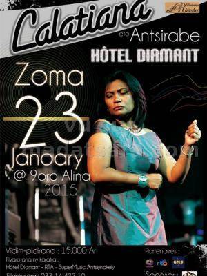 Lalatiana en concert à l'Hotel Diamant Antsirabe