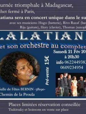 Lalatiana et son orchestre au grand complet à la salle de fêtes Bernin