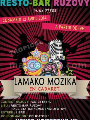 Lamako Music en cabaret au Resto-Bar Ruzovy Antsirabe