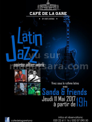 Latin jazz soirée after work - Café de la Gare Soarano‍ avec Sanda Ranaivosoa‍ & friends
