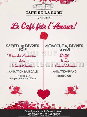 Le Café fête l'amour - Café de la Gare - animation musicale et animation piano