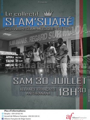 Le Collectif Slam'Suaré en concert à l'Alliance Française d'Antsiranana