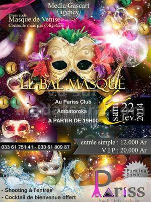 Le Bal Masqué au Pariss Ambatoroka.